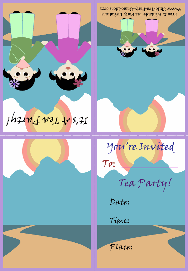 Printable Chinese Tea Party Invitation 1a