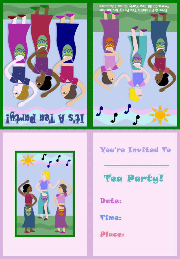 Printable Dance Party Invitation 2b