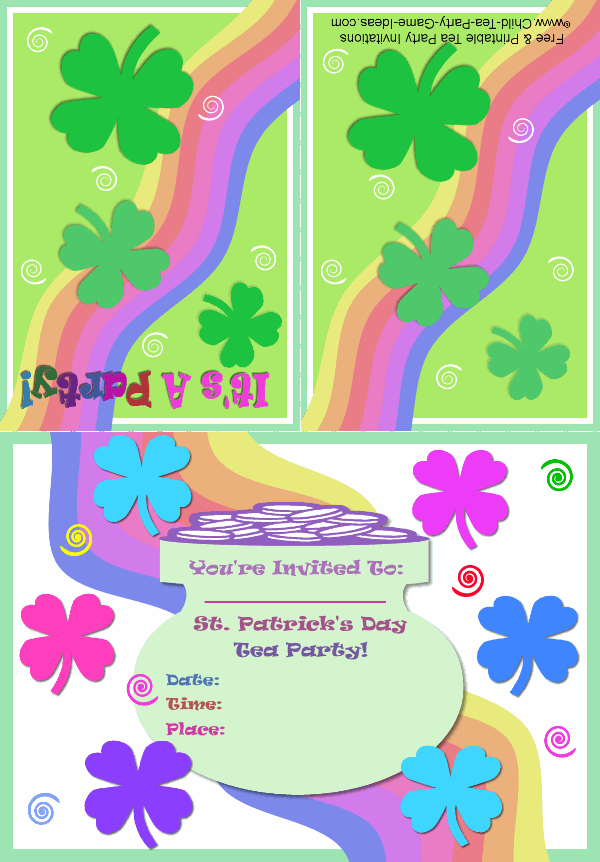 Printable Irish Party Invitation 3a