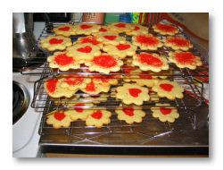 flower-shaped cookies