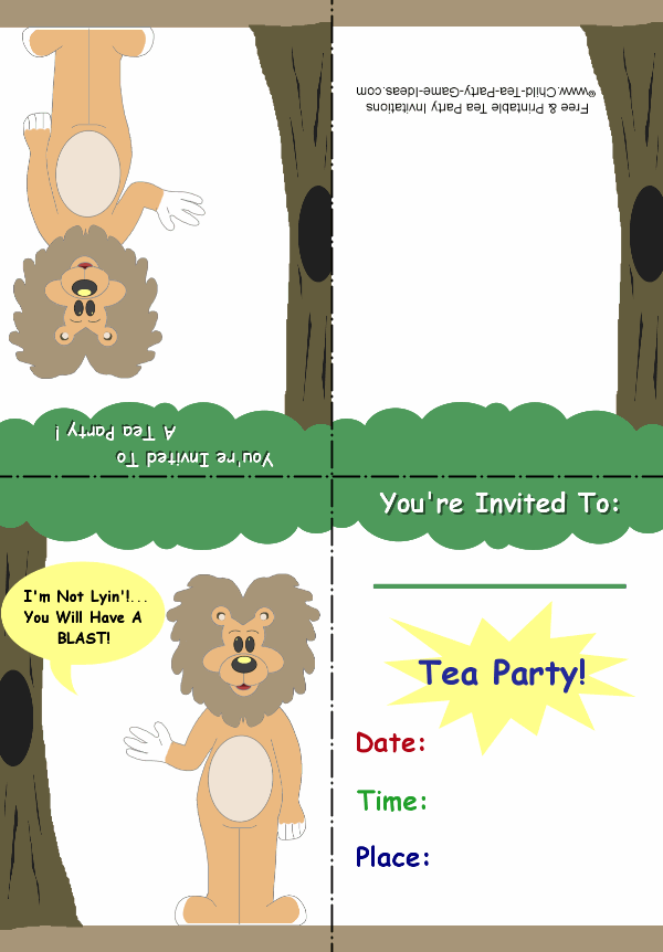 African Tea Party Invitaton 1b
