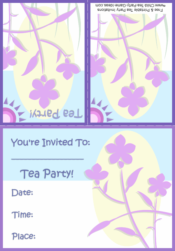 Printable Japanese Tea Party Invitation 2a