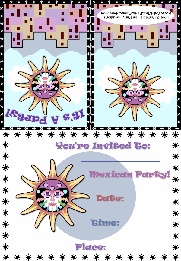 Free Printable Mexican Party Invitation 3a