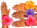 Luau Flower Slap Bracelets